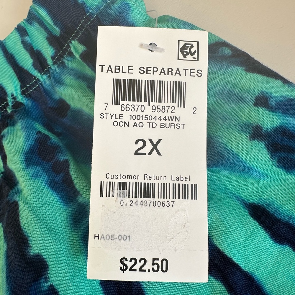 Women’s tie dye lounge shorts 2X - Picture 4 of 7